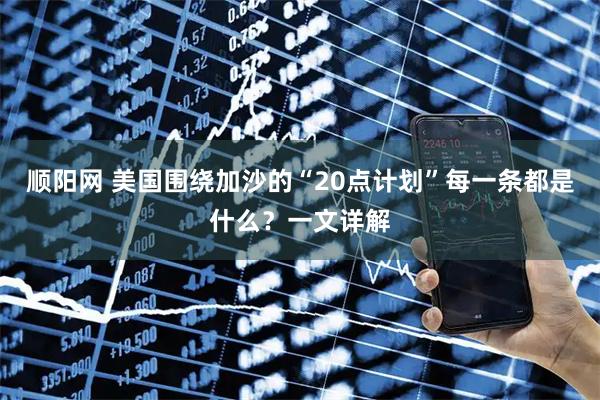 顺阳网 美国围绕加沙的“20点计划”每一条都是什么？一文详解