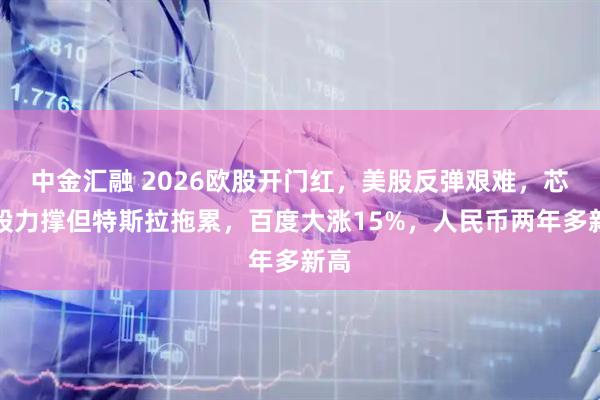 中金汇融 2026欧股开门红，美股反弹艰难，芯片股力撑但特斯拉拖累，百度大涨15%，人民币两年多新高