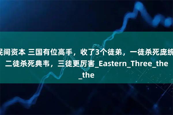 民间资本 三国有位高手，收了3个徒弟，一徒杀死庞统，二徒杀死典韦，三徒更厉害_Eastern_Three_the